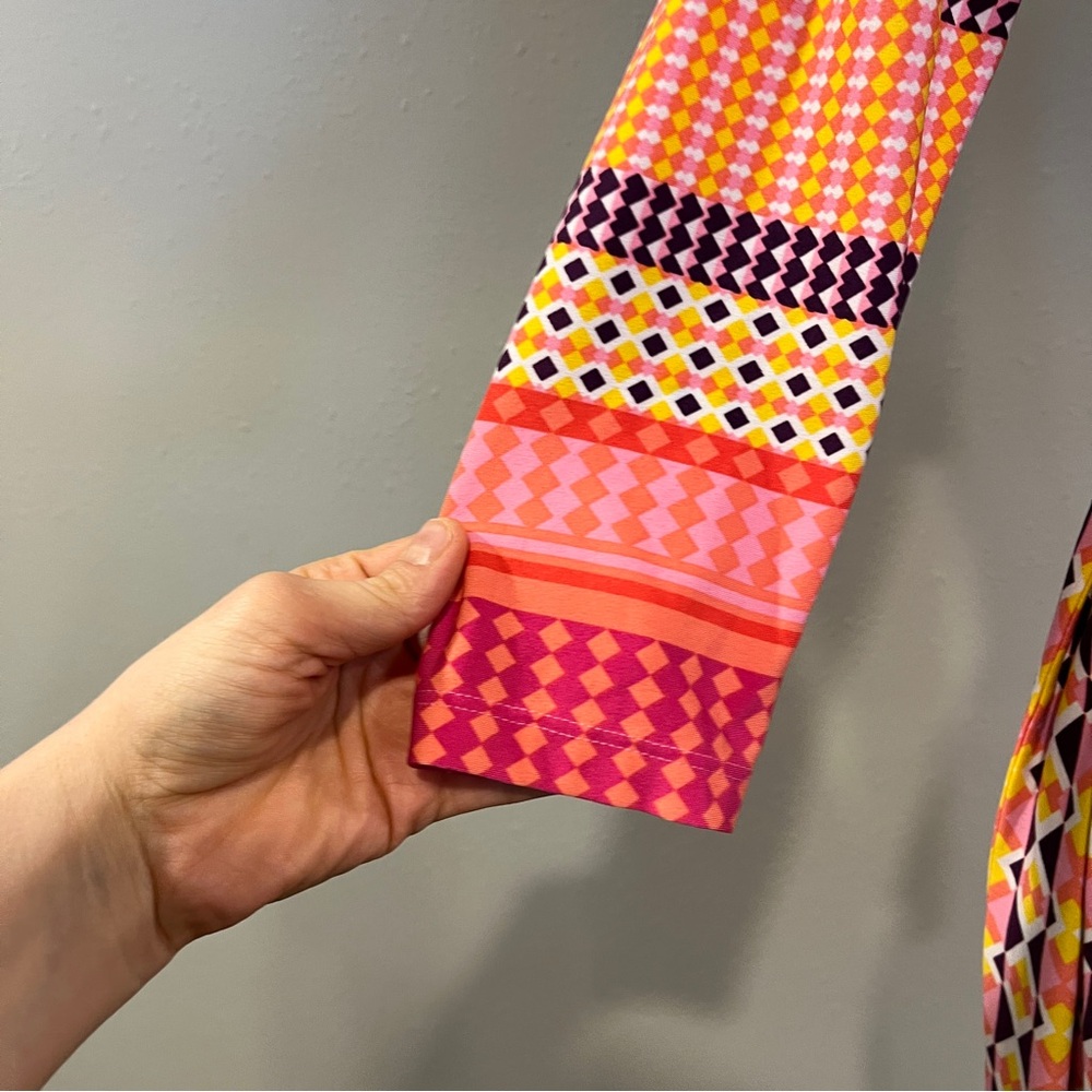 Donna Morgan Geometric Patterned Long Sleeve Stre… - image 5